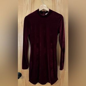 Velvet Burgundy Mini Dress - Size Medium - Gypsy Warrior
